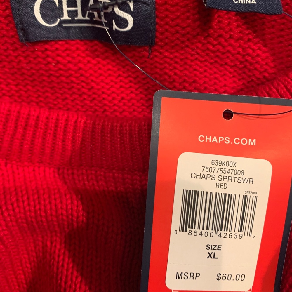 Chaps Red Sweater - Picture 3 of 3